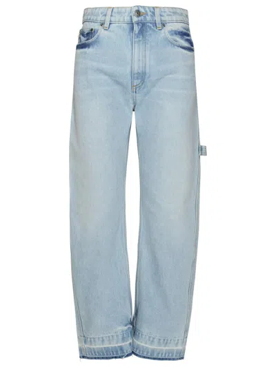 Shop Stella Mccartney Stella Mc Cartney Light Blue Cotton Jeans