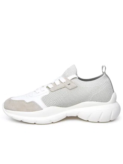 Shop Stuart Weitzman Beige Fabric Sneakers