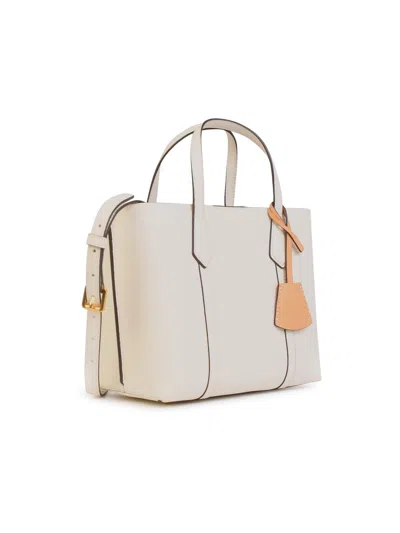 TORY BURCH TORY BURCH 'PERRY' SMALL IVORY LEAR BAG 