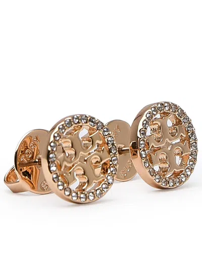 Shop Tory Burch Gold Steel Miller Earrings