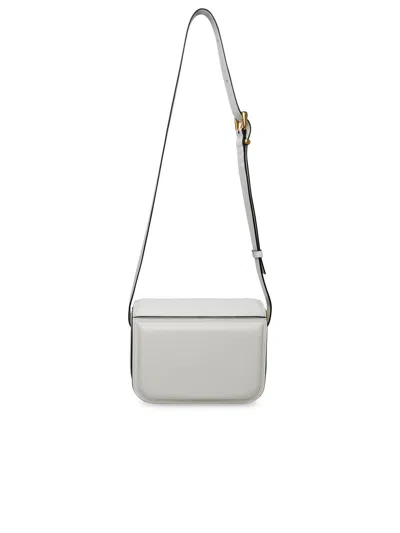 Shop Wandler Medium 'oscar Trunk' Bag In White Calf Lear