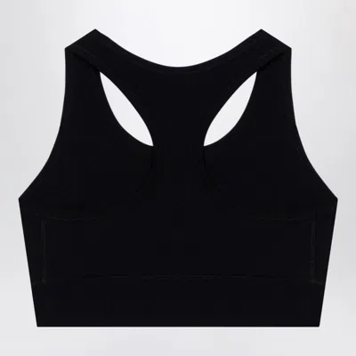 Balenciaga Sporty Reflective Logo Top Tops Black In Black