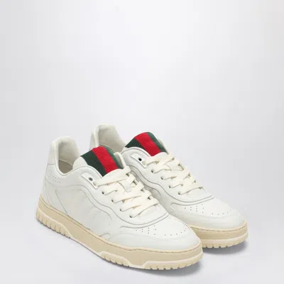 Gucci Reweb Sparrow Low-top Leather Sneakers In White