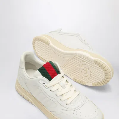 Gucci Reweb Sparrow Low-top Leather Sneakers In White