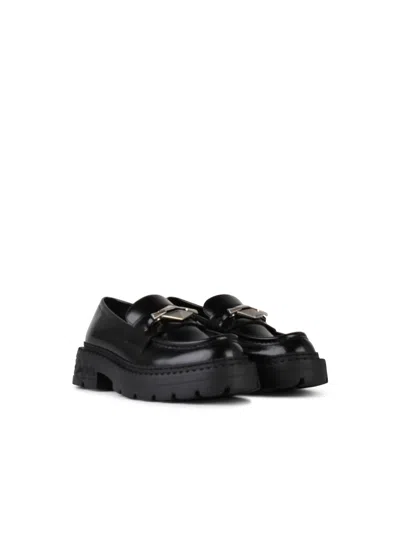 Jimmy Choo Woman Loafers Black Size 10 Calfskin In Black