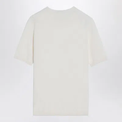 Max Mara White And Crew-neck T-shirt In Cream