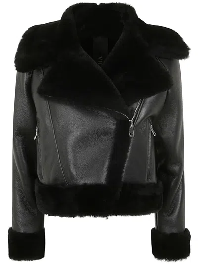 Blancha Shearling Jacket In Black