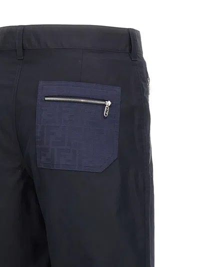 Shop Fendi ' O'lock' Pants In Blue