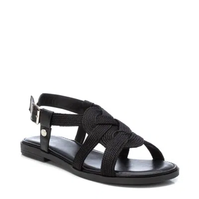 Xti Women's Braided Flat Sandals In Black In Black