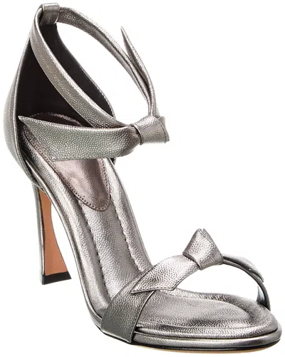 Alexandre Birman Clarita 85 Leather Sandal In Silver
