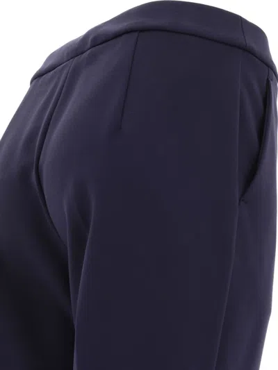 Shop Max Mara Viscose Jersey Trousers In Blue