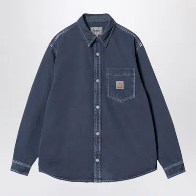 Shop Carhartt Wip George Shirt Jac Colour Air Force Shirt In Blue