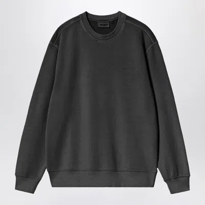 Shop Carhartt Wip Washed Duster Script Sweatshirt In Black