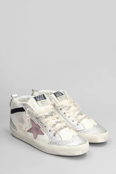 Shop Golden Goose Mid Star Sneakers In White