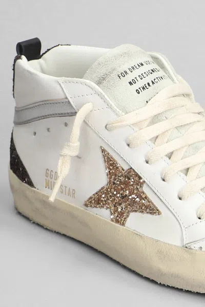 Shop Golden Goose Mid Star Sneakers In White