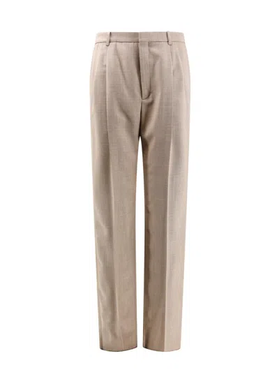 Shop Saint Laurent Trouser In Beige