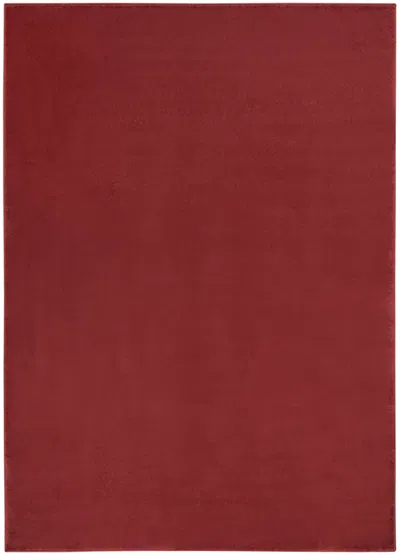 Homezia 5' X 7' Brick Red Non Skid Indoor Outdoor Area Rug