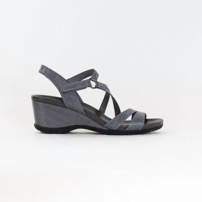 Dansko Women's Addyson Strappy Dress Wedge Sandal In Pewter In Silver