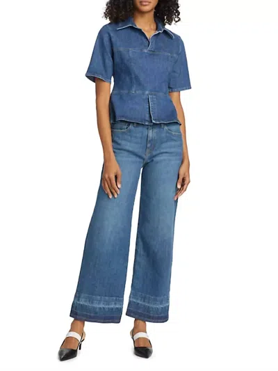 Simkhai Carole Bustier Top In Denim In Multi