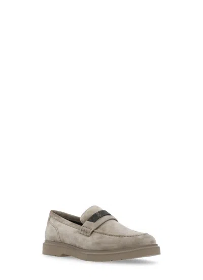 Shop Brunello Cucinelli Flat Shoes Beige