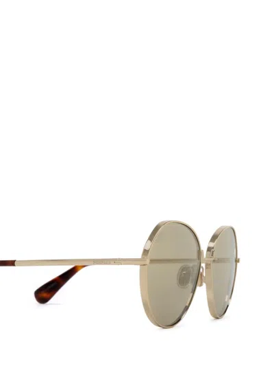 Shop Max Mara Sunglasses In Shiny Pale Gold