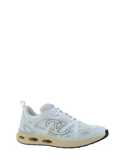 Shop Valentino Garavani Sneakers In Bianco/bian/ivory-p.grey/iv-bia-l.gr-ne