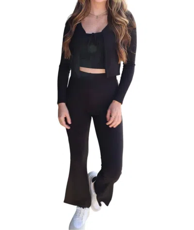 Sadie & Sage Flare Pants In Black In Black