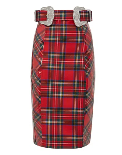 PHILIPP PLEIN SHORT SKIRT TARTAN 