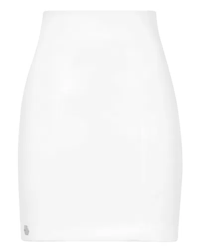 Philipp Plein Short Skirt Elegant In White