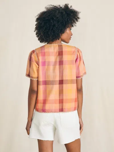 Faherty Margate Top In Sunset Desert Plaid