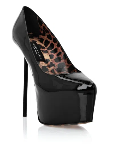 Shop Philipp Plein Patent Leather Platform Pumps In Black