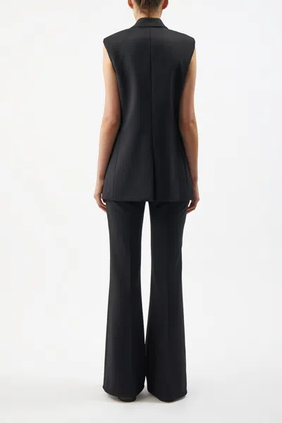 Gabriela Hearst Mayte Vest In Black Silk Wool Cady In Black
