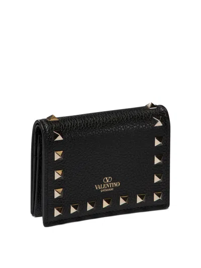 Valentino Garavani Women's "rockstud" Wallet In Black