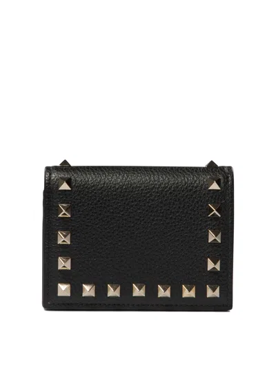 Valentino Garavani Women's "rockstud" Wallet In Black