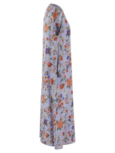 Shop Weekend Max Mara Revere Printed Silk T Shirt Dress