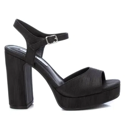 Xti Women's Heel Suede Sandals In Black In Black