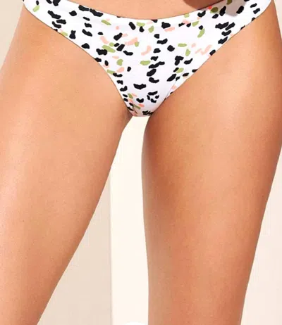 Maaji Opal Flirt Thin Side Bikini Bottom In White In White