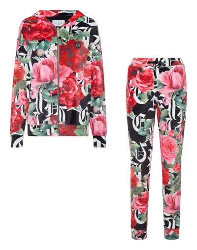 Philipp Plein Floral-print Tracksuit Set In Multi