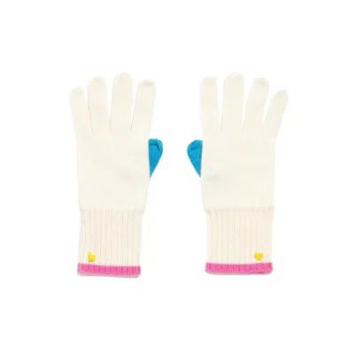 Kerri Rosenthal Women's Colorblock Cashglove In Oatmilk In Multi
