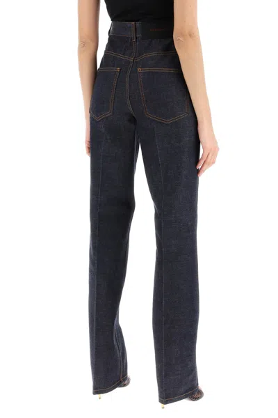 Shop Ferragamo Straight Jeans With Contrasting Stitching Details. Women In Multicolor