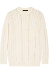 ALEXANDER WANG Open cable-knit cotton sweater