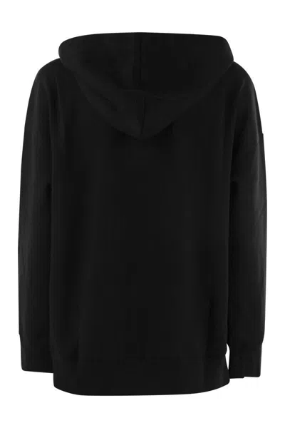 Shop 's Max Mara Double - Cotton Sweatshirt With Zip In Black