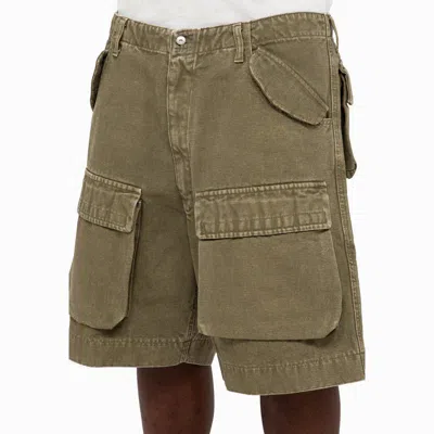 Shop 1989 Studio Military Cargo Shorts In Green