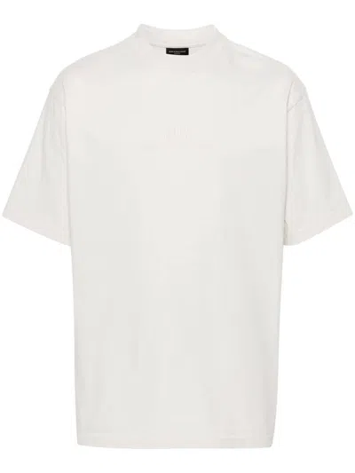 Shop Balenciaga T-shirts And Polos In Ecru/ecru