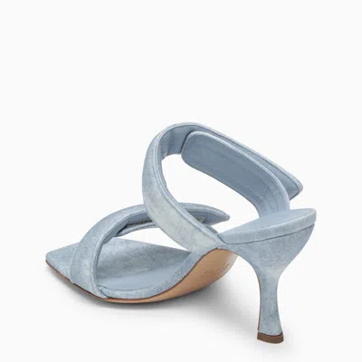 Shop Gia Borghini Perni 03 Denim Sandal In Blue