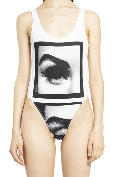 Shop Jean Paul Gaultier One Piece In Black&white