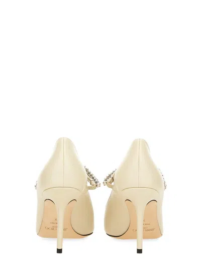 Shop Jimmy Choo Pump "bing 85" In Beige