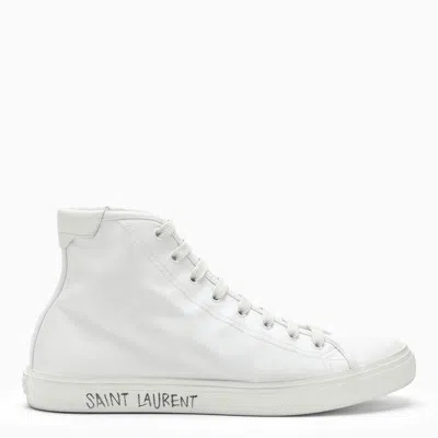 Shop Saint Laurent Malibu High-top Sneakers In In White