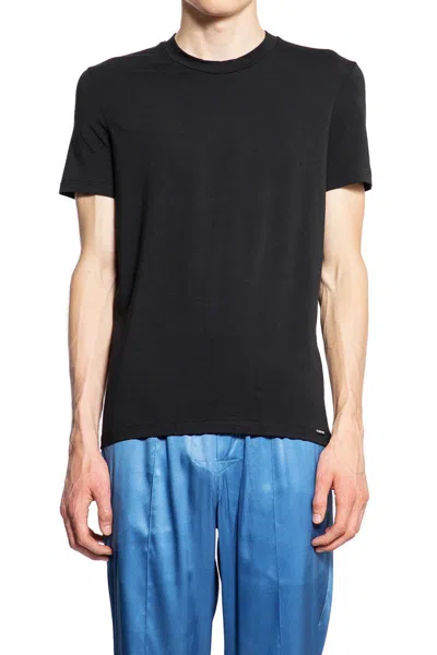 Shop Tom Ford Short Sleeves In Black