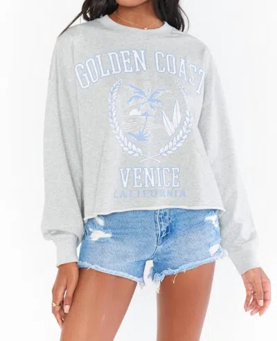 Show Me Your Mumu Snooze Sweatshirt In Golden Coast Graphic In Grey